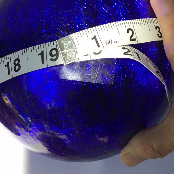 Extra Large 19” Kugel Cobalt Blue Glass Ornament - Picture 10 of 12